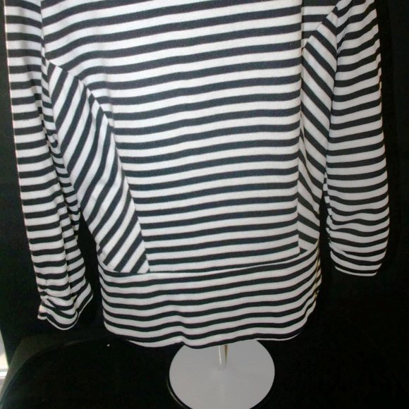 ANA- Smart Casual Jacket - Striped Black & White Blazer - Picture 3 of 12